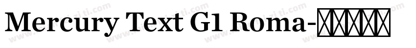 Mercury Text G1 Roma字体转换